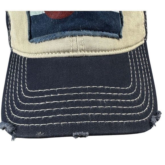 Otto Cap Colorado Patch Navy Blue Adjustable‎ Backstrap Distressed One Size Hat - Picture 7 of 9